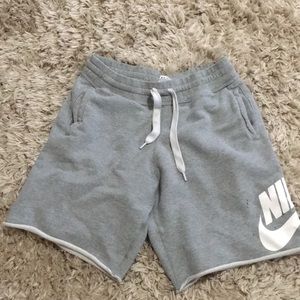Nike grey sweat shorts size L but more like Medium
